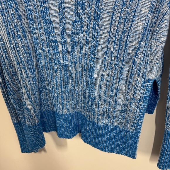 Pilcro High-Low Hem Lightweight Knit Blue Striped Women's Sweater Size XXS - Picture 10 of 13